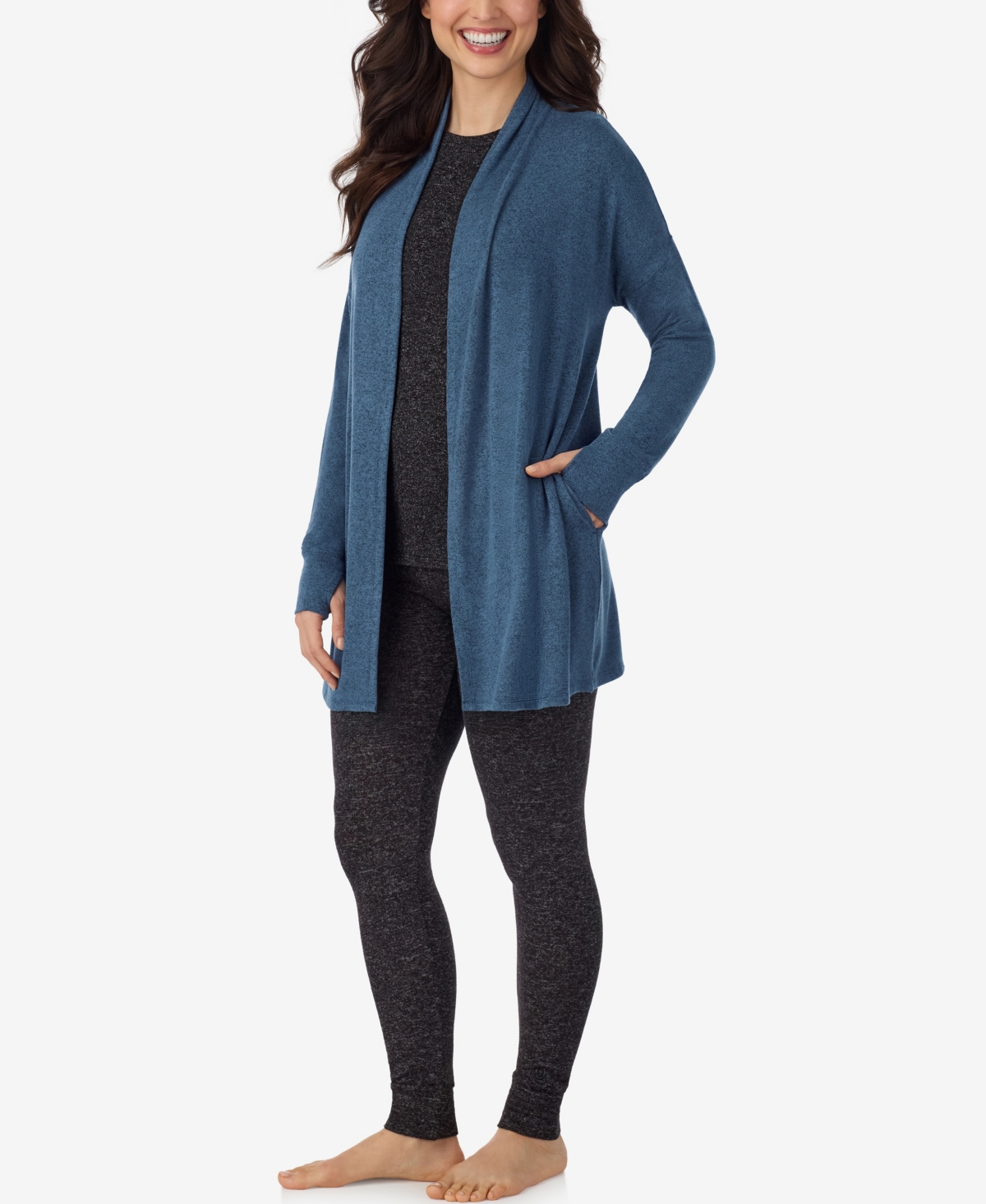 Cuddl Duds Women's SoftKnit Sweater-Knit Long-Sleeve Wrap