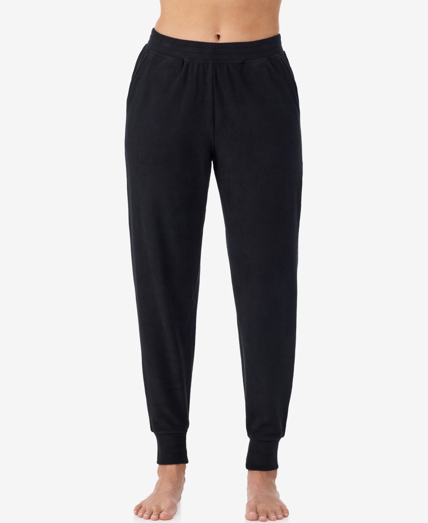 Женские брюки Cuddl Duds Fleecewear with Stretch Jogger, цвет: Чёрный — фото 1