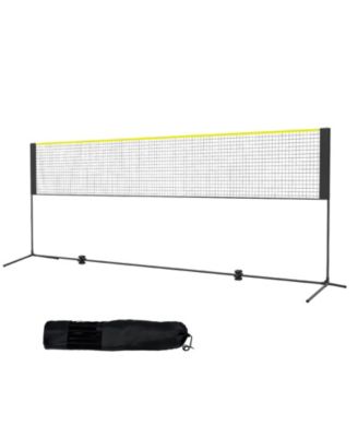 Adjustable Height Foldable Multi-Sport Net Set with Poles Stand and Carry Bag