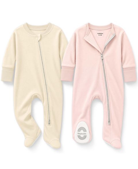 Пижама Soothe Cuffs, хлопок, 2 шт. — KeaBabies, цвет: Cameo