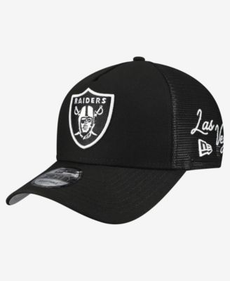 Men's Black Las Vegas Raiders City Script 9FORTY A-Frame Adjustable Hat