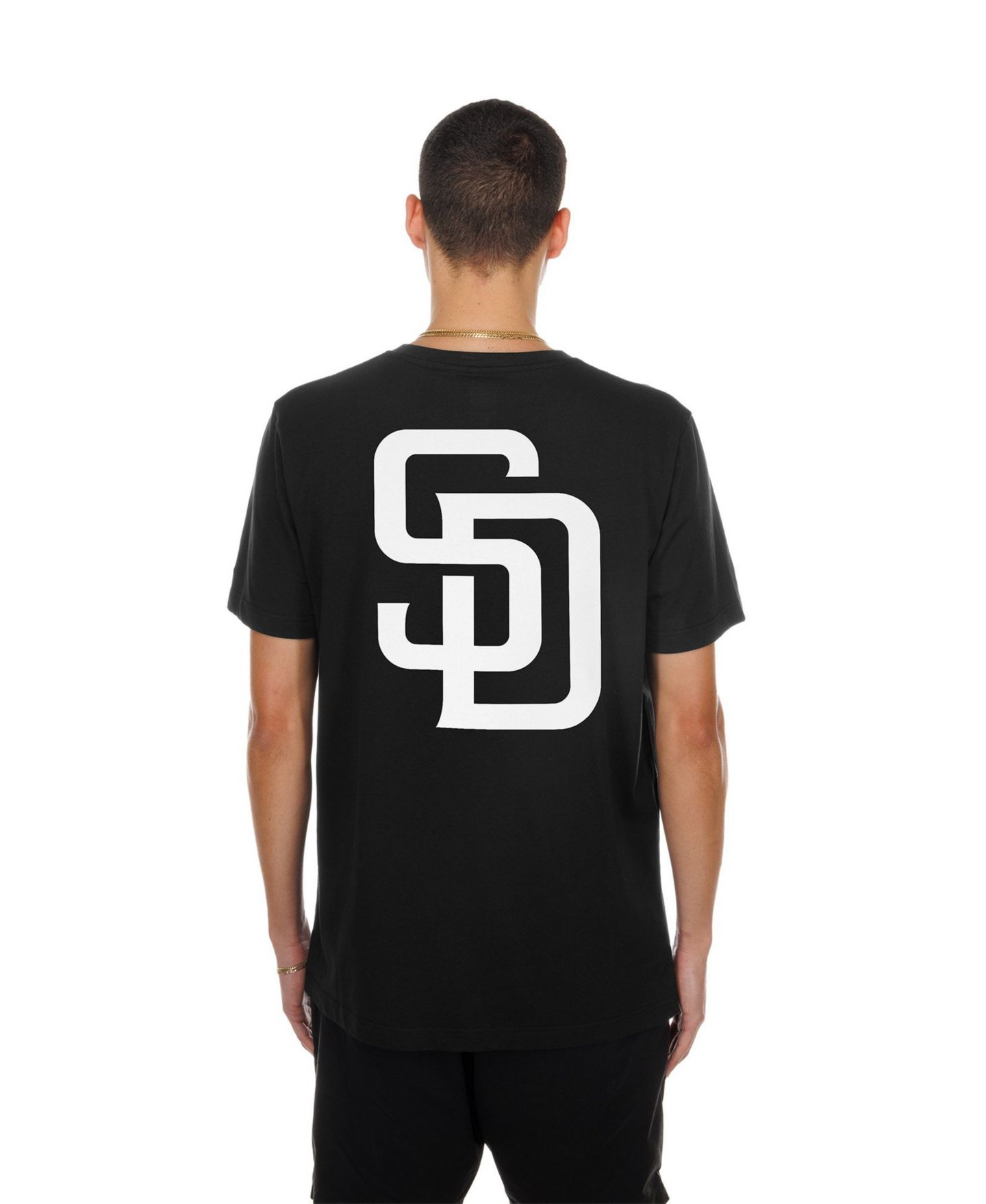Мужская футболка New Era Fernando Tatis Jr. Black San Diego Padres Oversized Graphic — фото 2