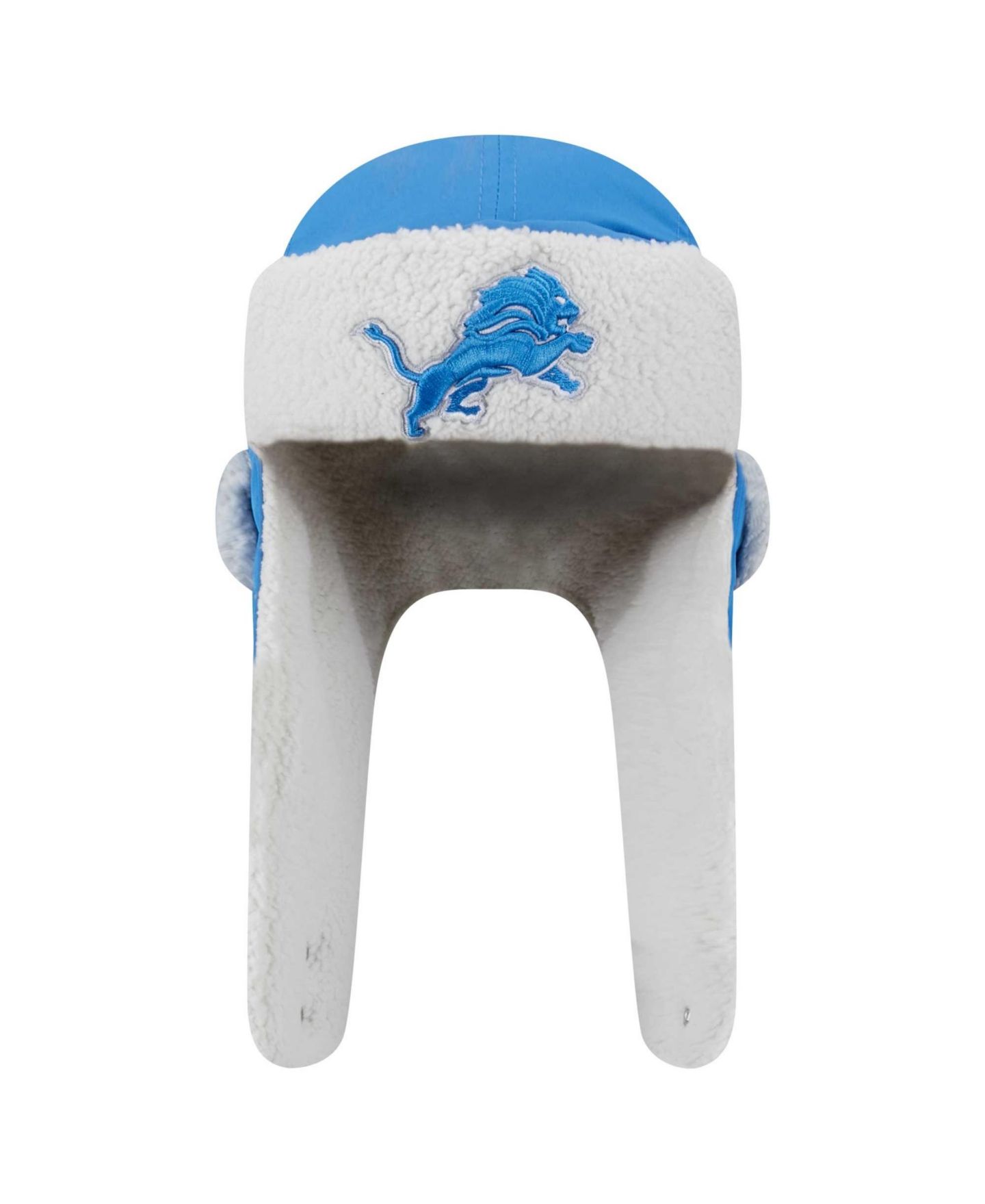 Мужской головной убор New Era Blue Detroit Lions Sherpa Trapper Hat — фото 2