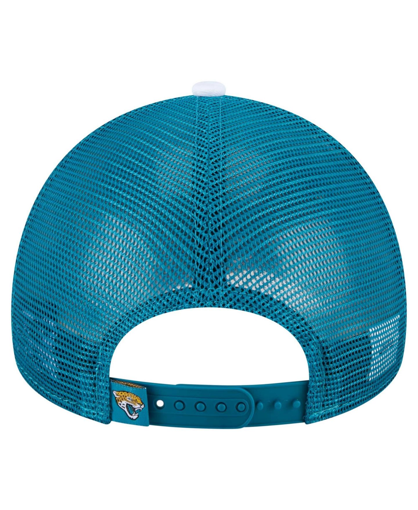 Детская кепка New Era Teal Jacksonville Jaguars Sport Night Color Block 9FORTY A-Frame Trucker Adjustable Hat — фото 4