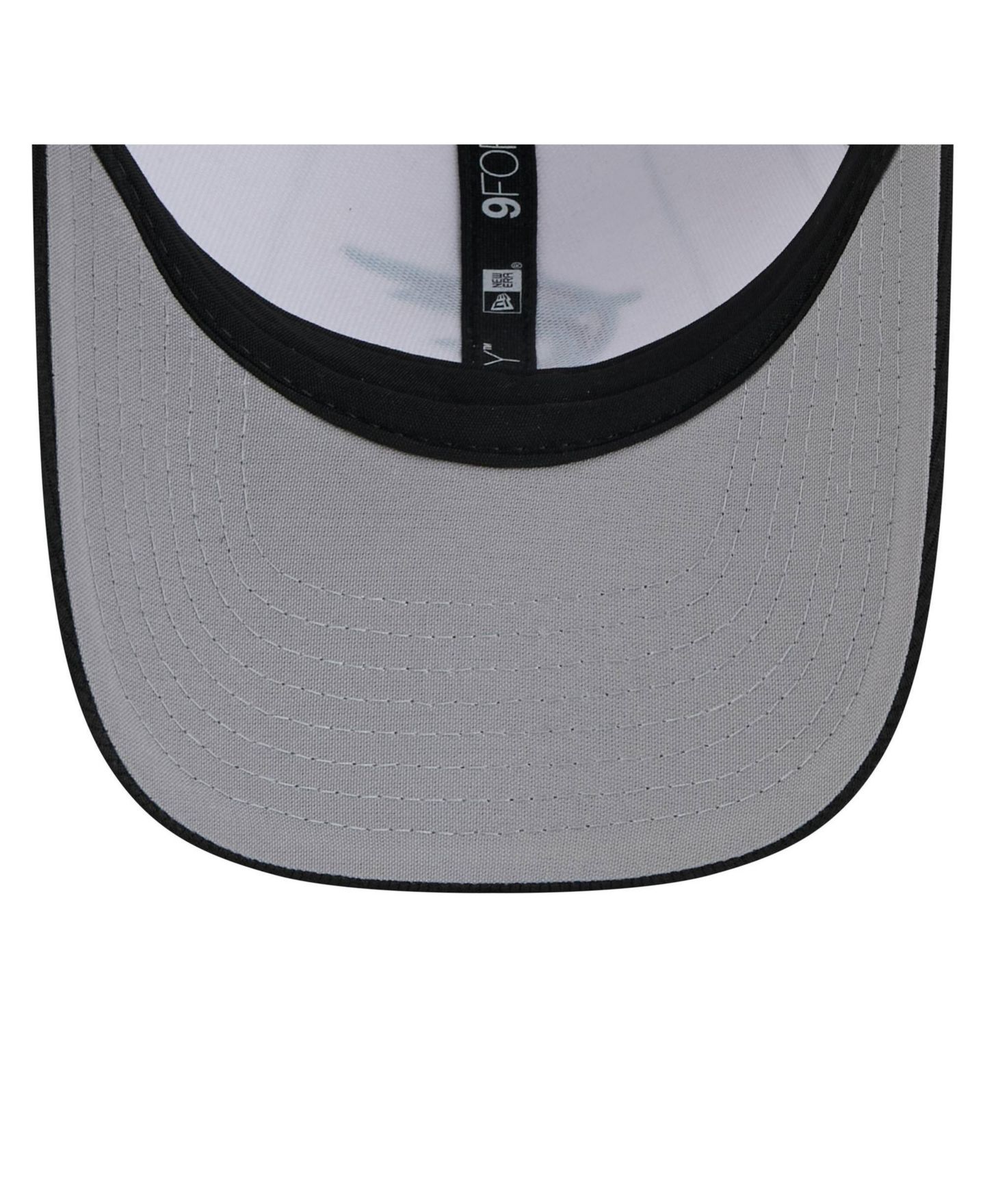Мужская кепка New Era White/Black Miami Marlins 2025 Batting Practice 9FORTY M-Crown Adjustable Hat — фото 5