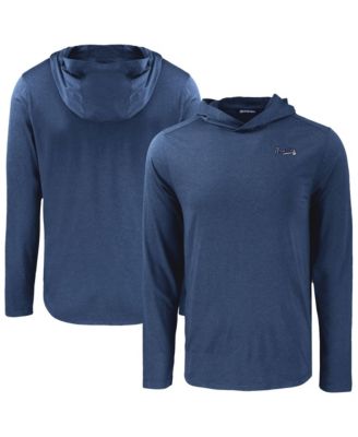 Men's Navy Atlanta Braves Coastline Epic Comfort Eco Long Sleeve Hoodie T-Shirt