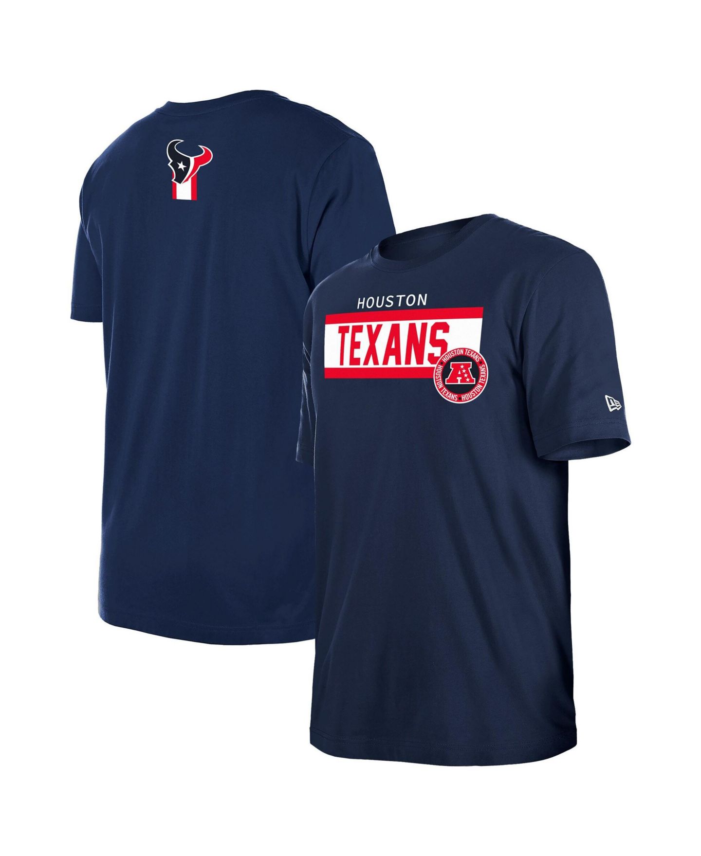 Мужская футболка New Era Navy Houston Texans 3rd Down High Density Print — фото 1