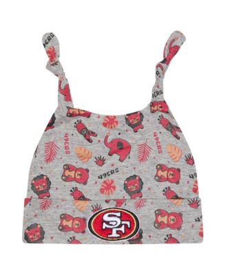 Baby Boys and Girls Gray San Francisco 49ers Animal Baby Beanie Cuffed Knit Hat