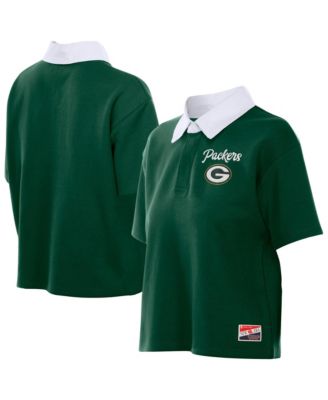 Women's Green Bay Packers Cropped Boxy Polo