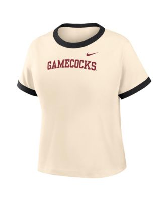 Women's South Carolina Gamecocks Cropped Short-Sleeve Cotton T-Shirt