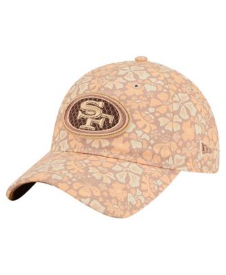 Women's Tan San Francisco 49ers Floral 9TWENTY Adjustable Hat