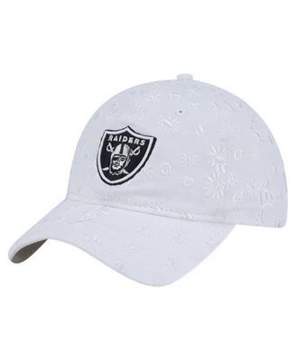 Women's White Las Vegas Raiders Floral 9TWENTY Adjustable Hat