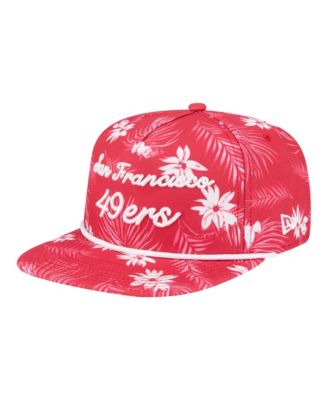 Men's Scarlet San Francisco 49ers Palm Print A-Frame 9FIFTY Snapback Hat