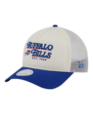 Women's Cream/Royal Buffalo Bills Retro A-Frame 9FORTY Adjustable Hat