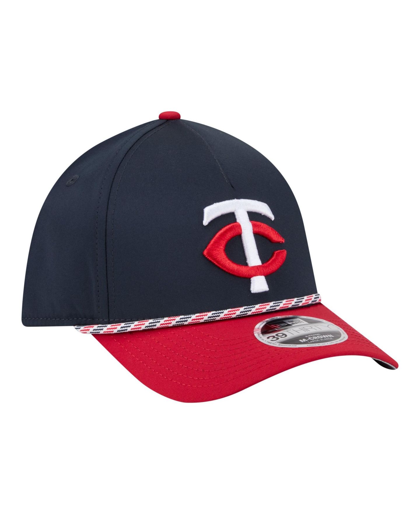 Мужская кепка New Era Navy/Red Minnesota Twins Rope M-Crown A-Frame 39THIRTY Flex Hat — фото 3