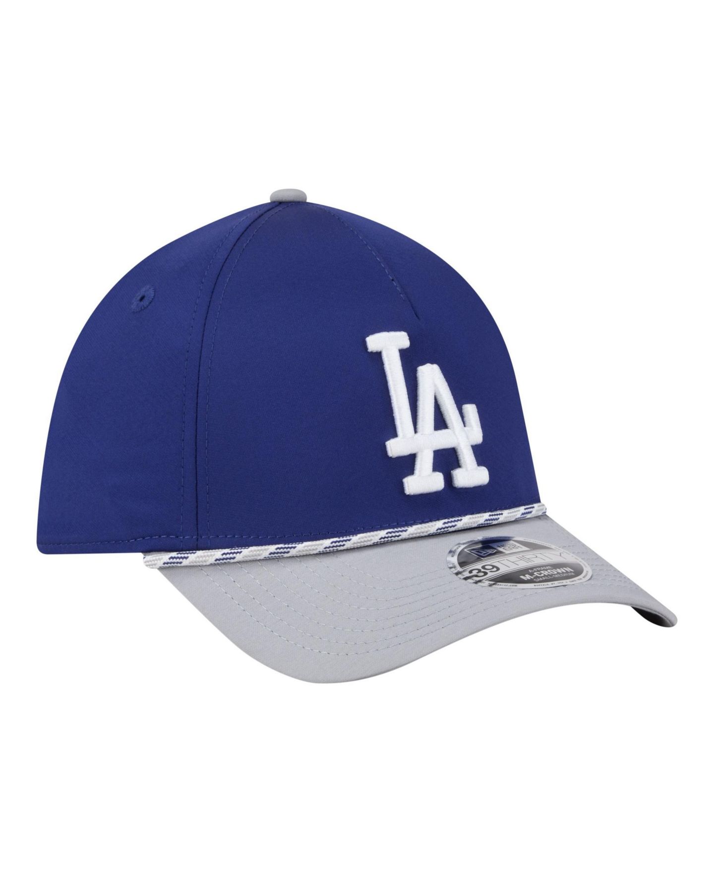 Мужская кепка New Era Royal/Gray Los Angeles Dodgers Rope M-Crown A-Frame 39THIRTY Flex Hat — фото 3
