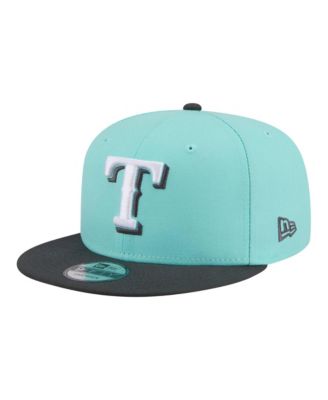 Men's Turquoise/Charcoal Texas Rangers Two-Tone Color Pack 9FIFTY Snapback Hat
