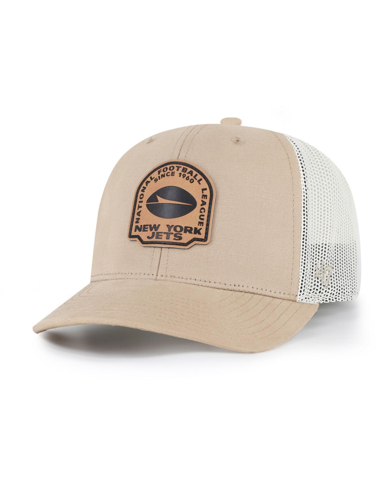 Men's Khaki New York Jets Bonehide Trucker Adjustable Hat