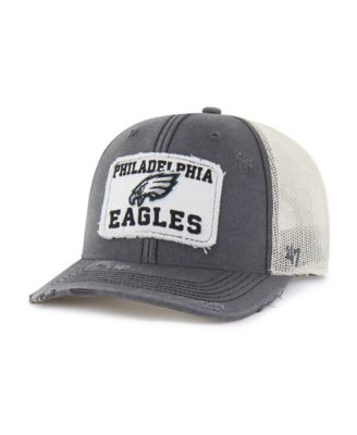 Men's Charcoal Philadelphia Eagles Egremont Well-Worn Adjustable Trucker Hat