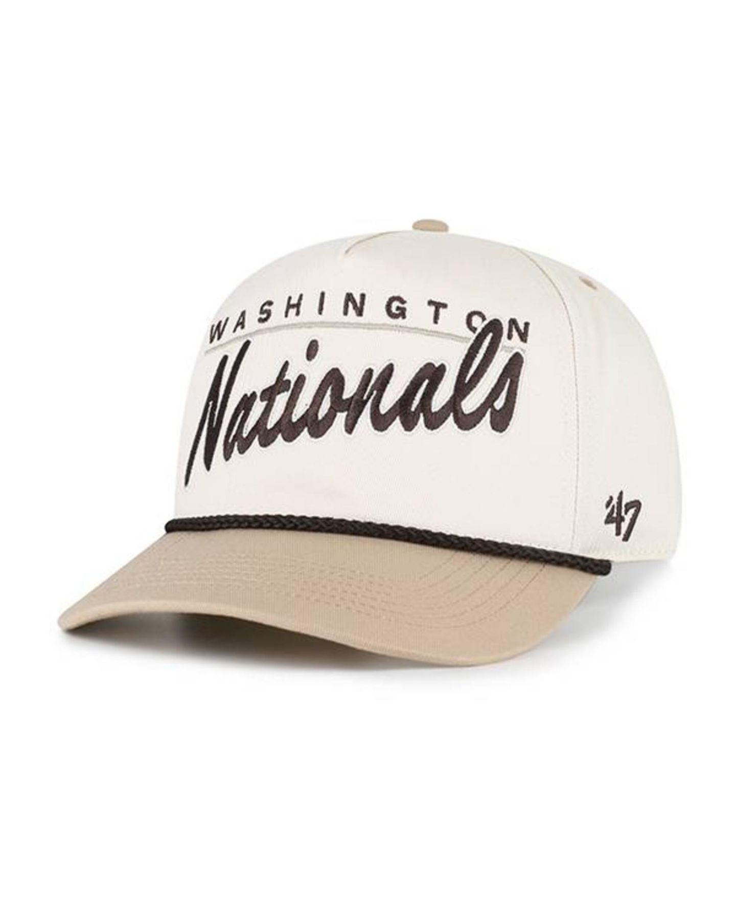 Мужская кепка '47 Brand Natural/Tan Washington Nationals Neutral Terrain Hitch Rope Adjustable Hat — фото 2