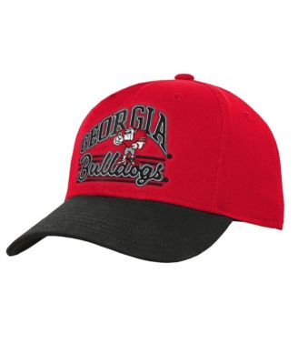 Big Boys and Girls Red/Black Georgia Bulldogs Dad Unstructured Adjustable Hat