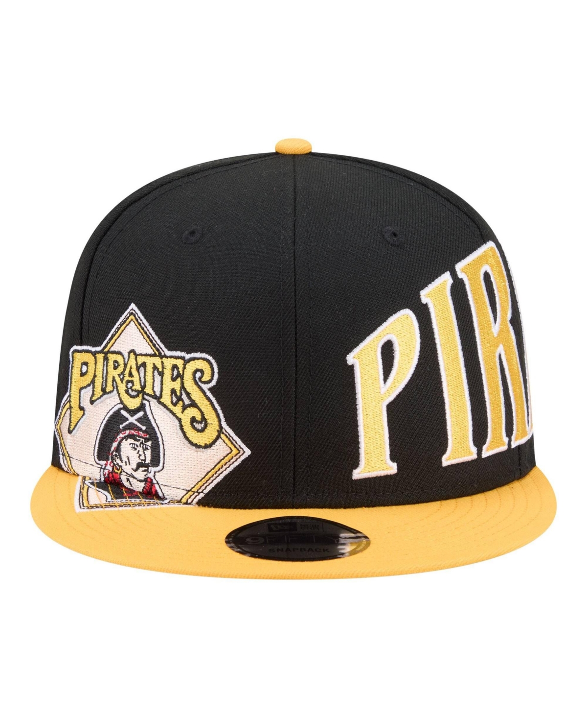 New Era Men's Black/Gold Pittsburgh Pirates Stretched Two-Tone 9FIFTY Adjustable Hat