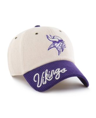 Women's Natural/Purple Minnesota Vikings Rope Script Clean Up Adjustable Hat