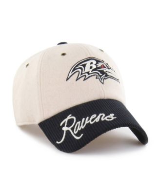 Women's Natural/Black Baltimore Ravens Rope Script Clean Up Adjustable Hat