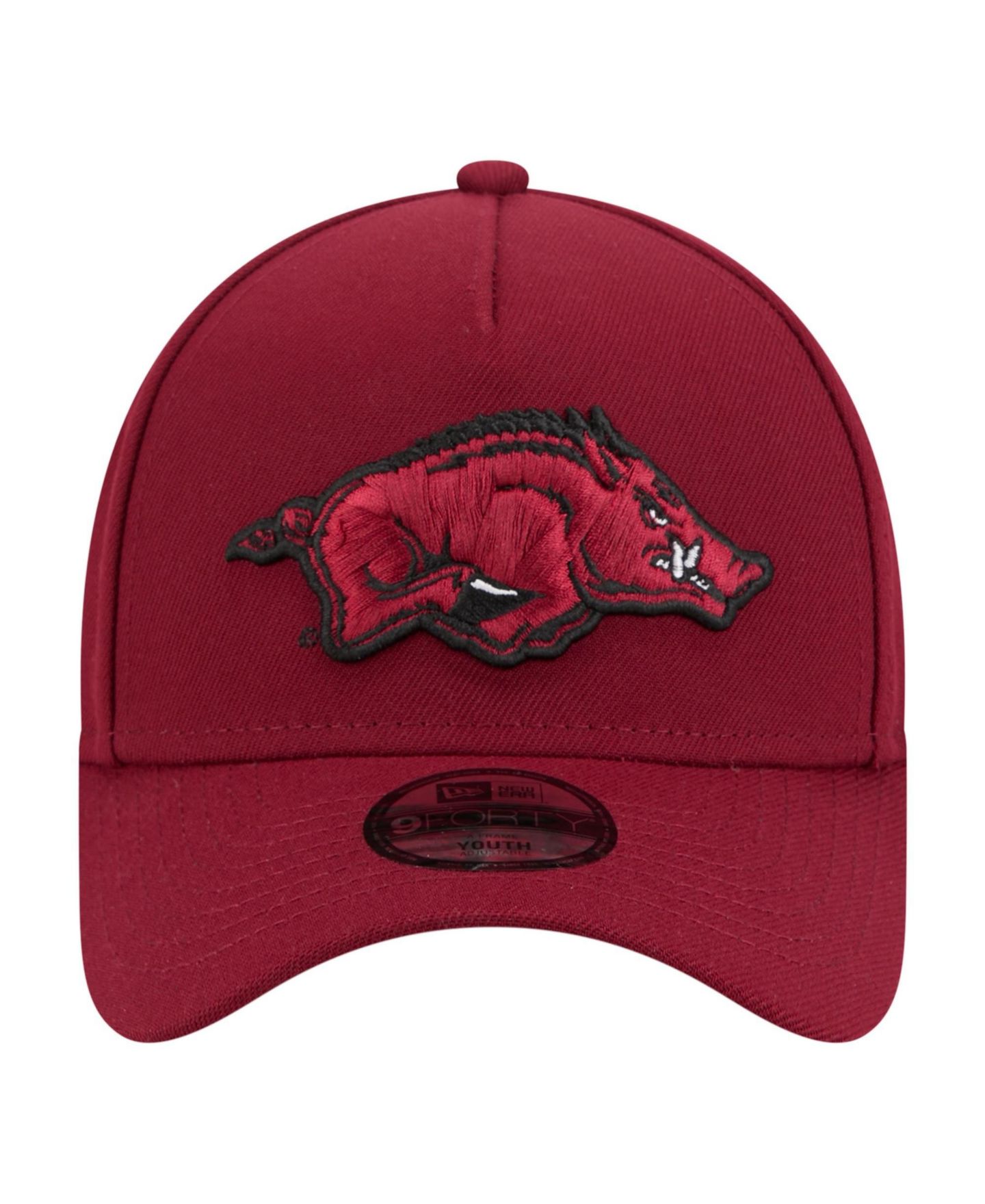 Детская кепка New Era Cardinal Arkansas Razorbacks 9FORTY A-Frame Adjustable Hat — фото 2