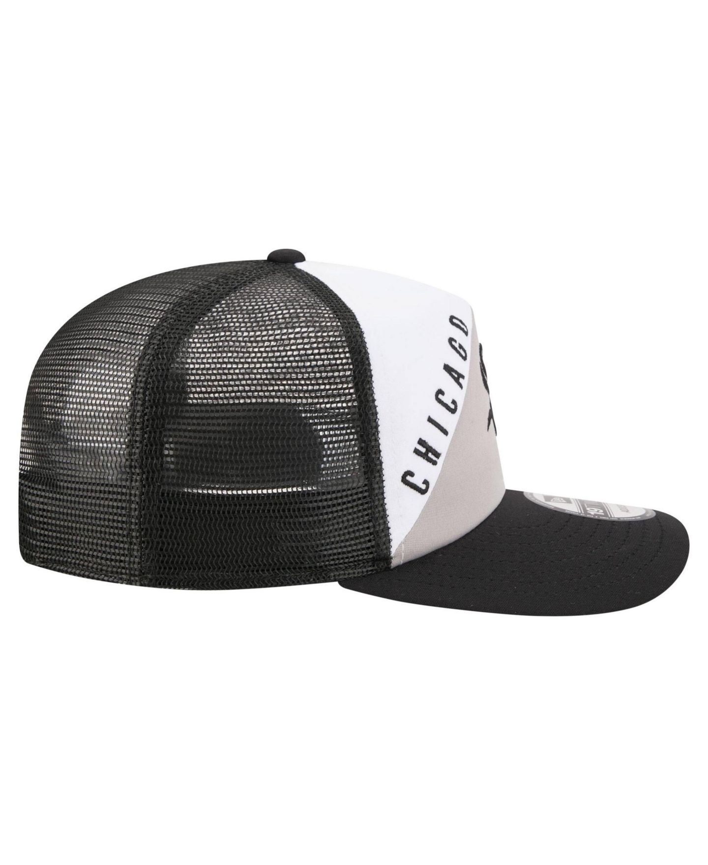 Мужская кепка New Era White/Black Chicago White Sox Retro Cut 19TWENTY Adjustable Trucker Hat — фото 7