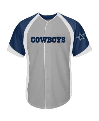 Men's Gray Dallas Cowboys Big Tall Button-Up Fashion Top