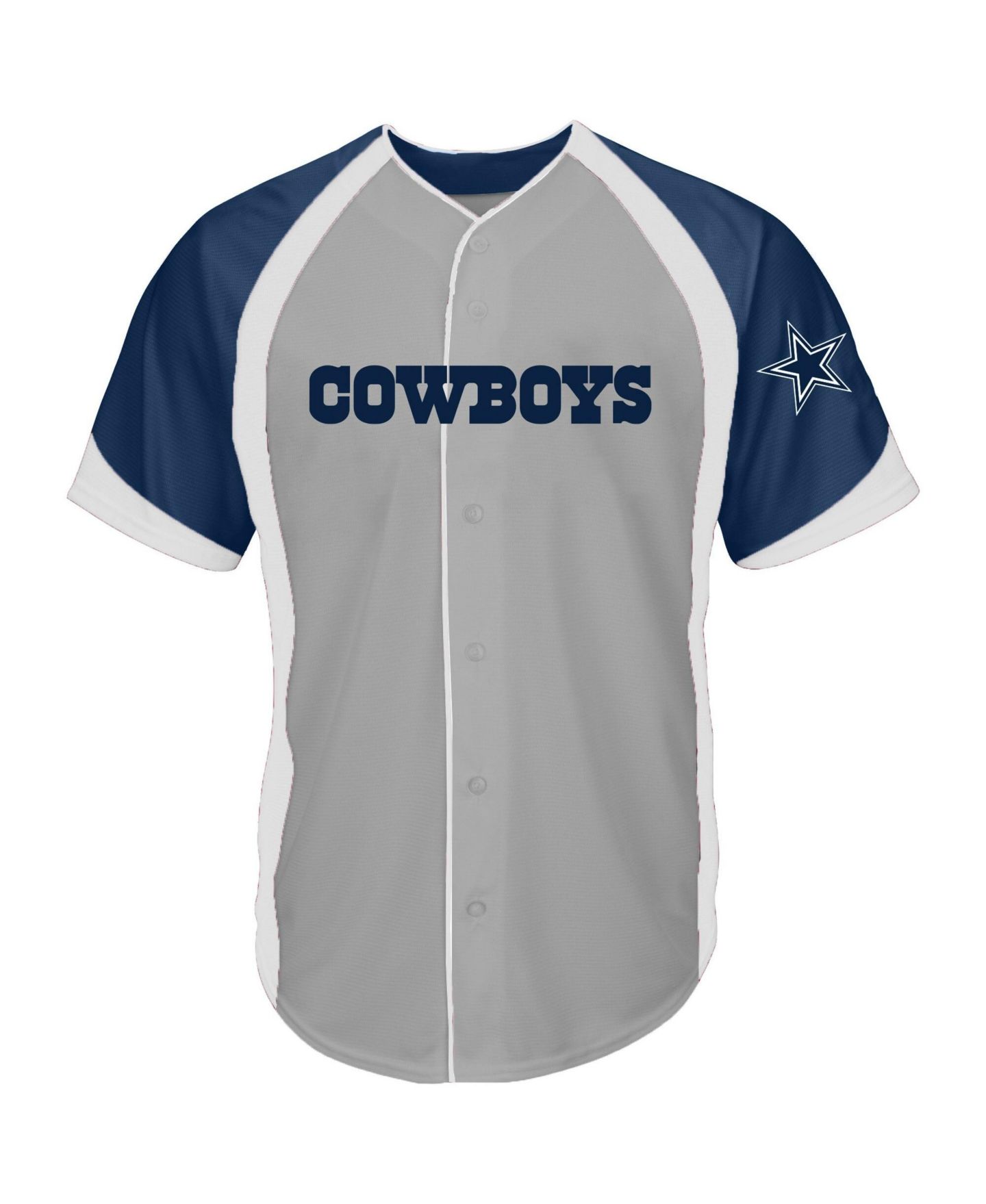 Мужская рубашка на пуговицах Profile Dallas Cowboys, большие размеры, Gray — фото 1