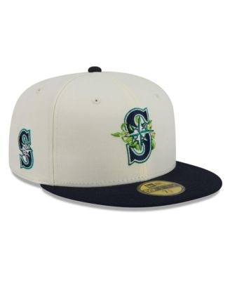 Men's White/Navy Seattle Mariners Blossom 59FIFTY Fitted Hat