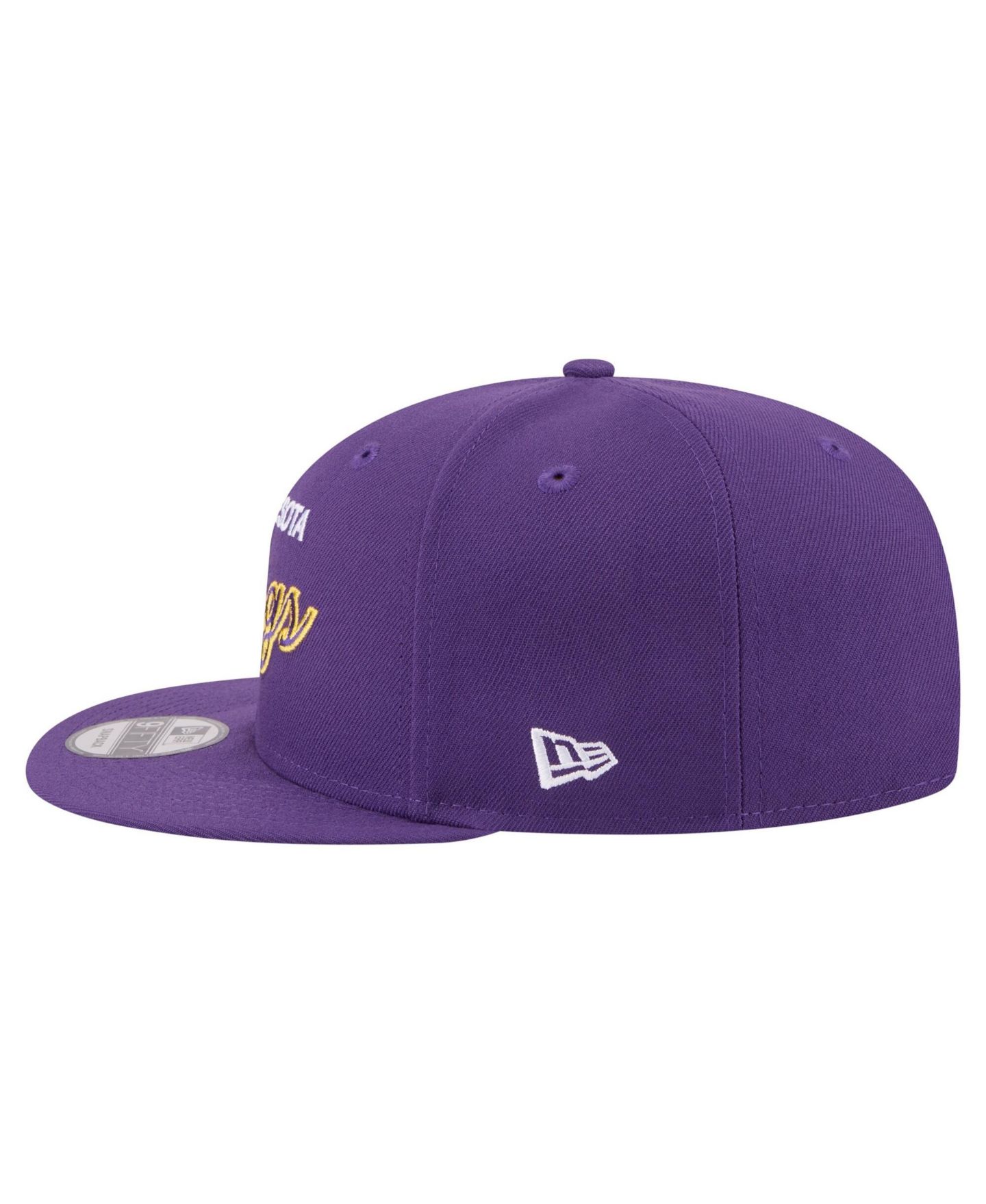 Мужская кепка New Era Purple Minnesota Vikings Core Team Script 9FIFTY Snapback Hat — фото 6