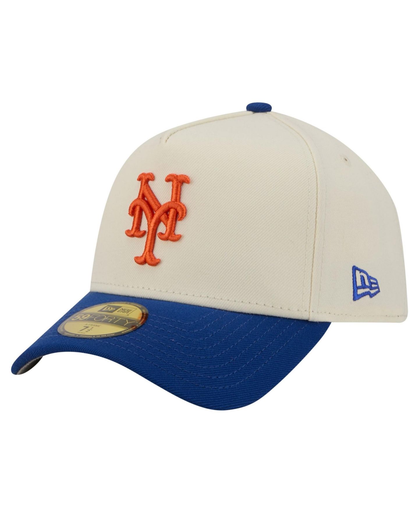 Мужская кепка New Era Cream New York Mets Chrome A-Frame 59FORTY Fitted Hat — фото 3