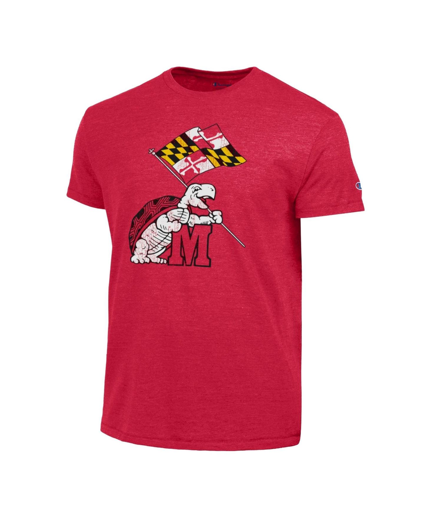 Мужская футболка Champion Red Maryland Terrapins Vintage Triumph Tri-Blend — фото 2