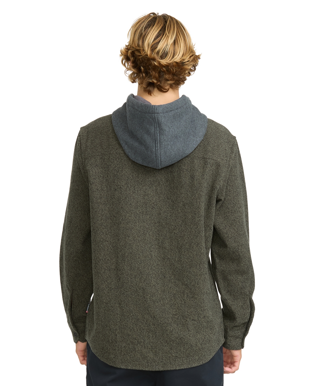 Quiksilver Men's Delton Herringbone Hooded Flannel Shirt