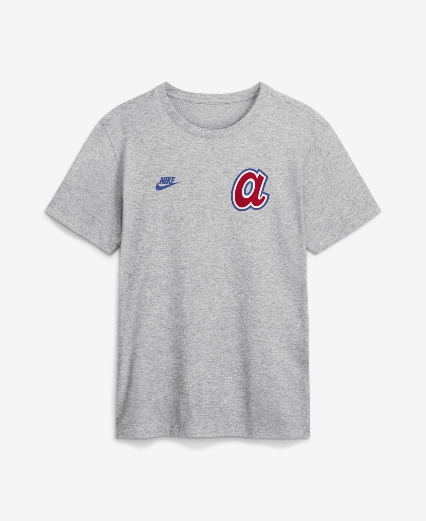 Мужская футболка Nike Heather Gray Atlanta Braves Cooperstown 2-Hit — фото 2