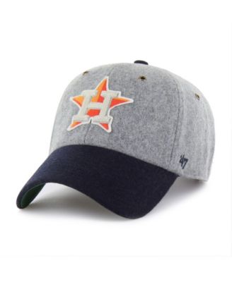 47 Brand Men's Gray/Navy Houston Astros Golden Age Wool Clean Up Adjustable Hat