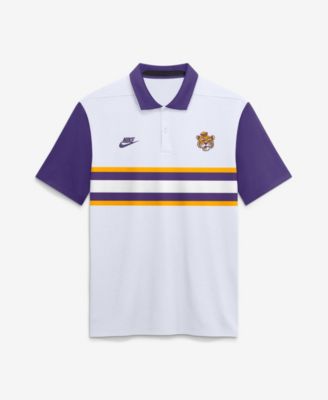 Men's White LSU Tigers Legacy Vapor Logo Dri-FIT Polo Shirt
