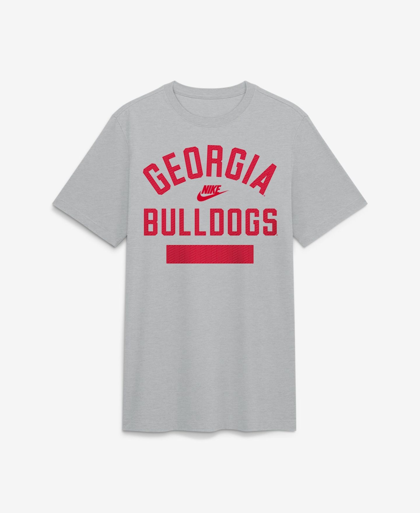 Мужская футболка Nike Heather Gray Georgia Bulldogs Arch Wordmark Legacy Tri-Blend — фото 1