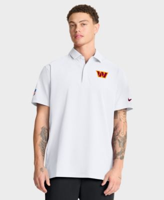 Men's White Washington Commanders Sideline Woven Dri-FIT Polo Shirt