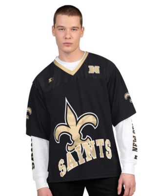 Men's Black/White New Orleans Saints Short Sleeve Long Sleeve Combo Pack T-Shirt