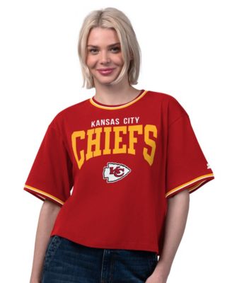 Women's Kansas City Chiefs Ace Cropped-Oversized T-Shirt