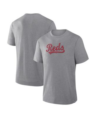 Men's Heather Gray Cincinnati Reds Play Tribute Tri-Blend T-Shirt