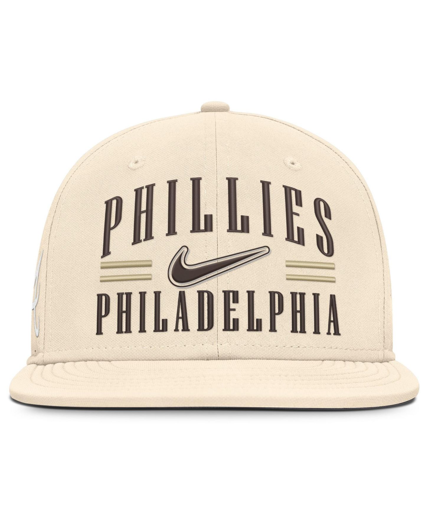 Мужская кепка Nike Natural Philadelphia Phillies True Dri-FIT AeroBill Fitted Hat — фото 3