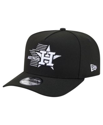 Men's Black Houston Astros Motion A-Frame 9FIFTY Snapback Hat