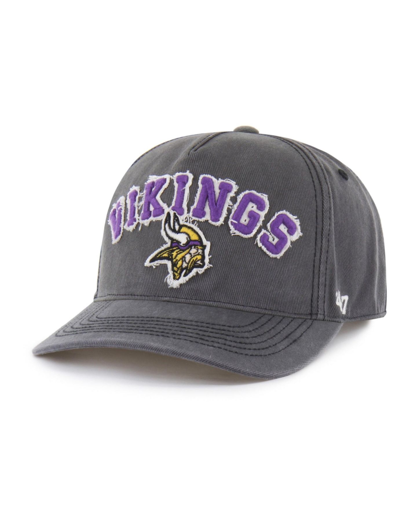 Мужская кепка '47 Brand Charcoal Minnesota Vikings Calderwood Well Worn Hitch Adjustable Hat — фото 2