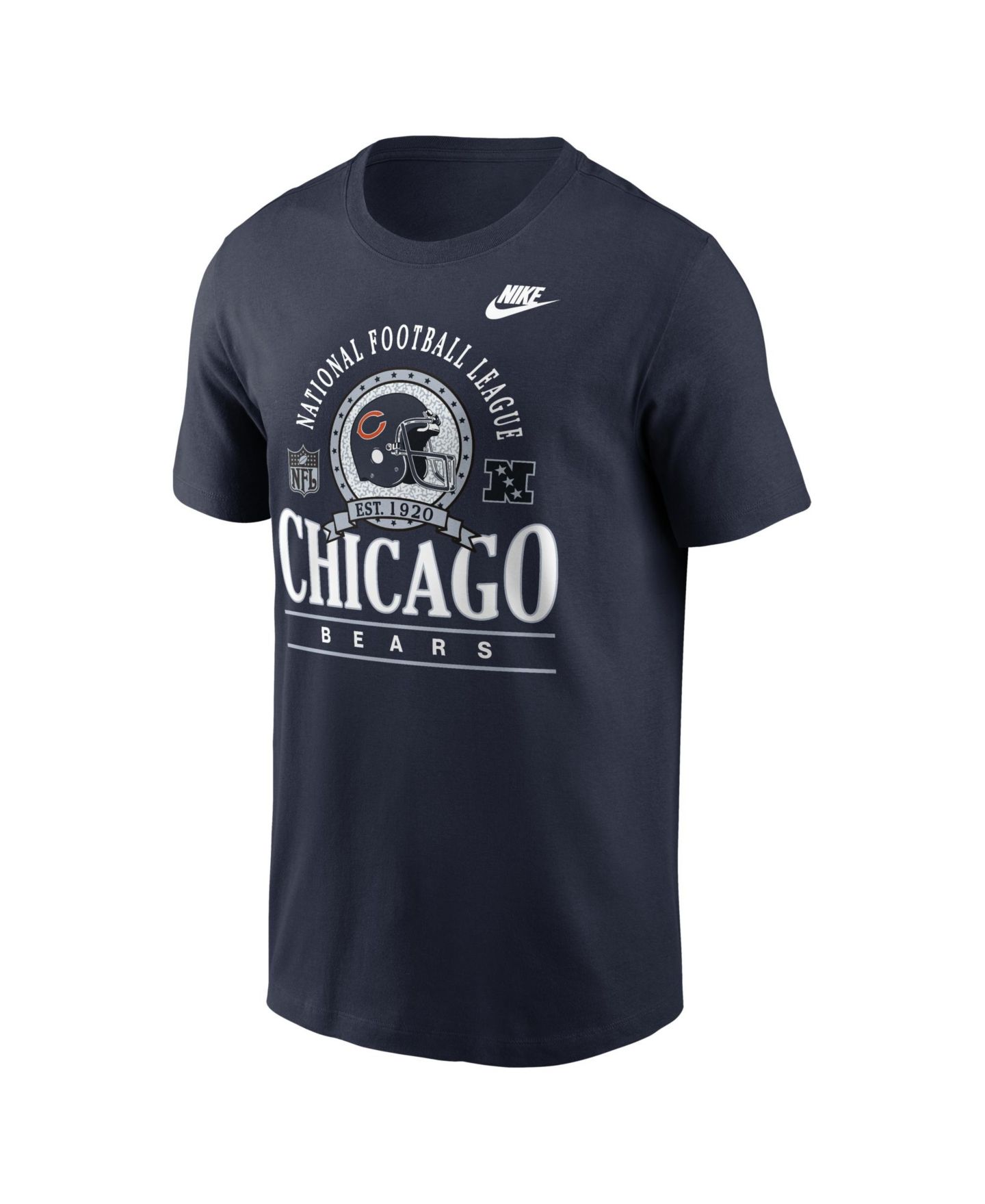 Мужская футболка Nike Navy Chicago Bears Rewind Team Spirit Essential Cotton — фото 4