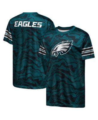 Big Boys and Girls Midnight Green Philadelphia Eagles Slant Route Performance T-Shirt